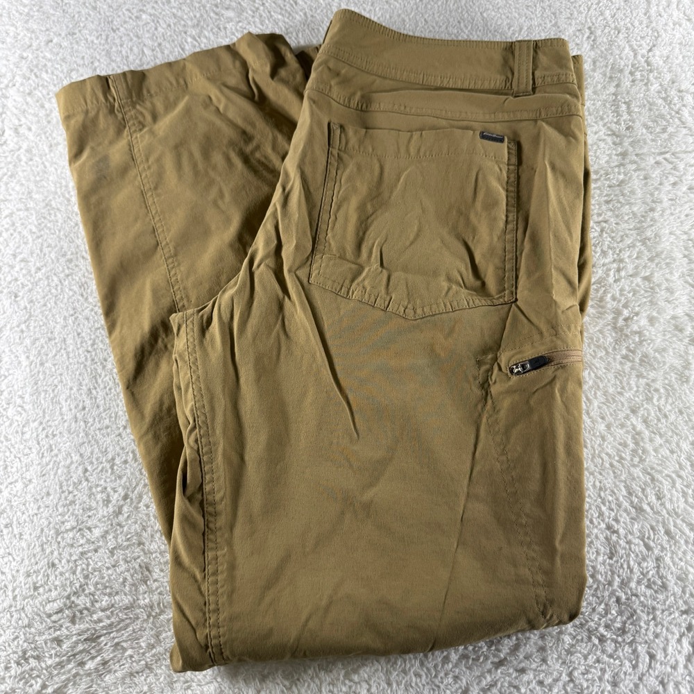 Eddie Bauer First Ascent Guide Pro Pants Mens 38x32 Khaki Straight Fleece Lined